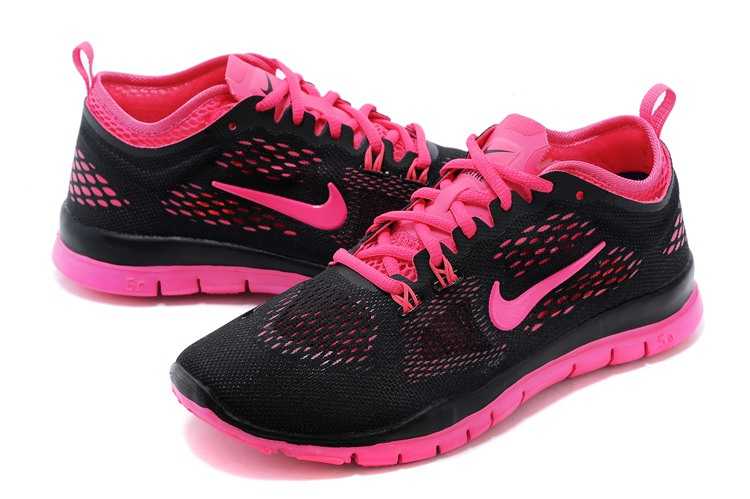 Nike Free 5.0 V2 femme boutique en ligne le dernier basket noir rose de la porcelaine